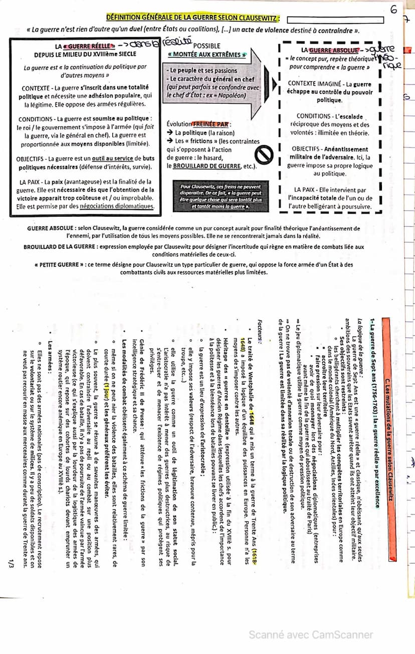 e
Axe 1: la dimension politique de la guerre : Des conflits
interétatiques aux enjeux internationaux
Introduction.
Guerre traditionelle
évol