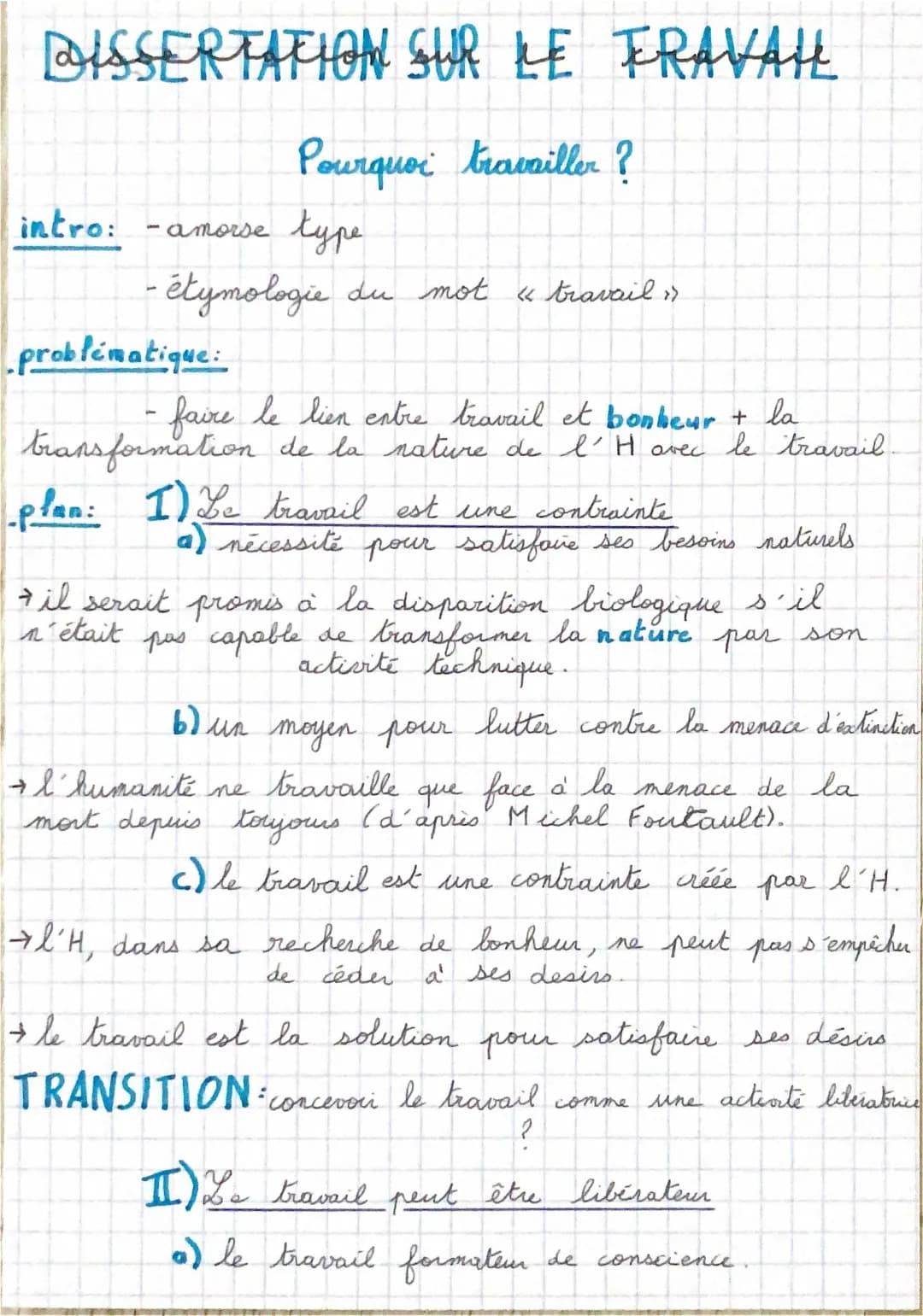 Sujet corrigé sur le travail PDF - Introduction, Développement et Conclusion