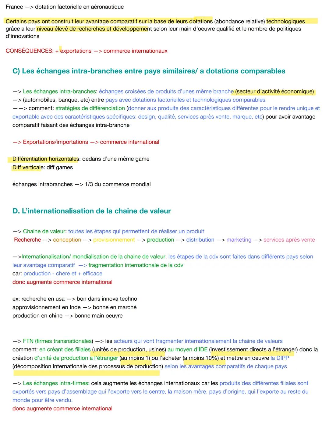 Chapitre 7: quels sont les fondements du commerce international et de
l'internalisation de la production?
Taux de variation: indice -100 coe