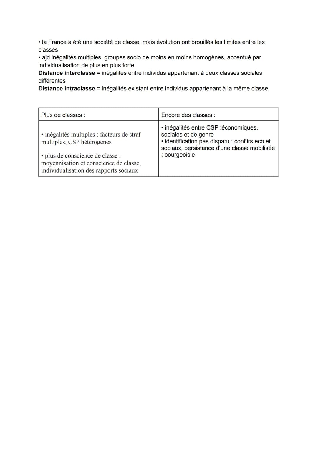 Structure social = désigne le fait que la société est constitué de plusieurs groupes sociaux
différenciés et hiérarchisés (stratification so