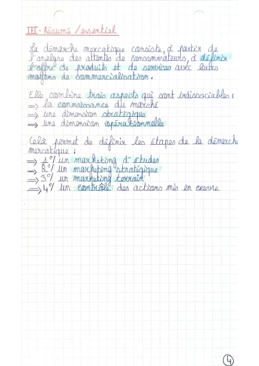 I- Définition
La démarche mercatique consiste à partir de l'ama-
·lyse des attentes de consommateurs, à définir
I offre de biens et de servi
