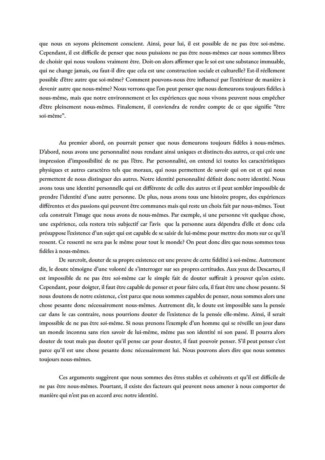 # Dissertation de philosophie: Peut-on ne pas être soi-même?

La dissertation est rédigée presque entièrement mais toutes les idées sont pré