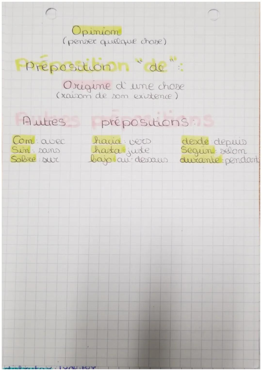1/1/1 des
ESPAGNOL
prépositions
PPrépositionon "a"
Verbes qui indiquent une direction
(ve, salve, volver, venue, mavegar...).
Avant un COD d
