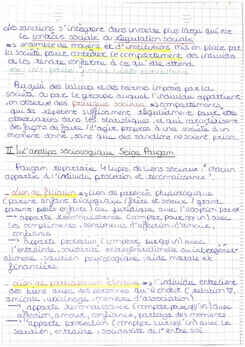 EM C
I-da multiplicite des liens sociaux
Ala importance du lien social
#
#
des liens sociaux désignent l'ensemble des relations
que les indi