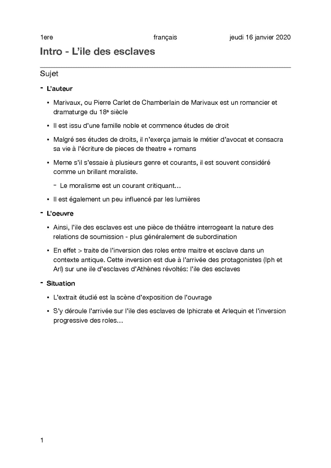 L'île des esclaves : Résumé, Personnages et Thèmes