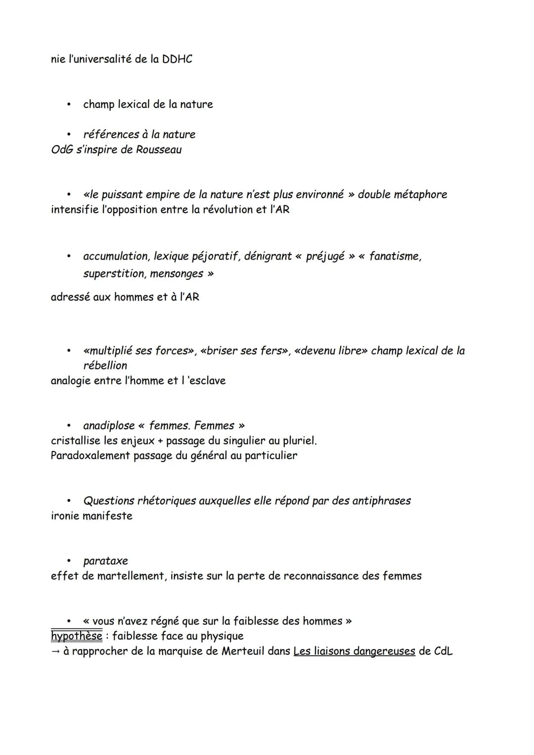 LITTÉRATURE D'IDÉE
Extrait du Postambule de la DDFC
INTRODUCTION
La DDFC est un recueil de textes écrit par OdG et publié en 1791. OdG y fai