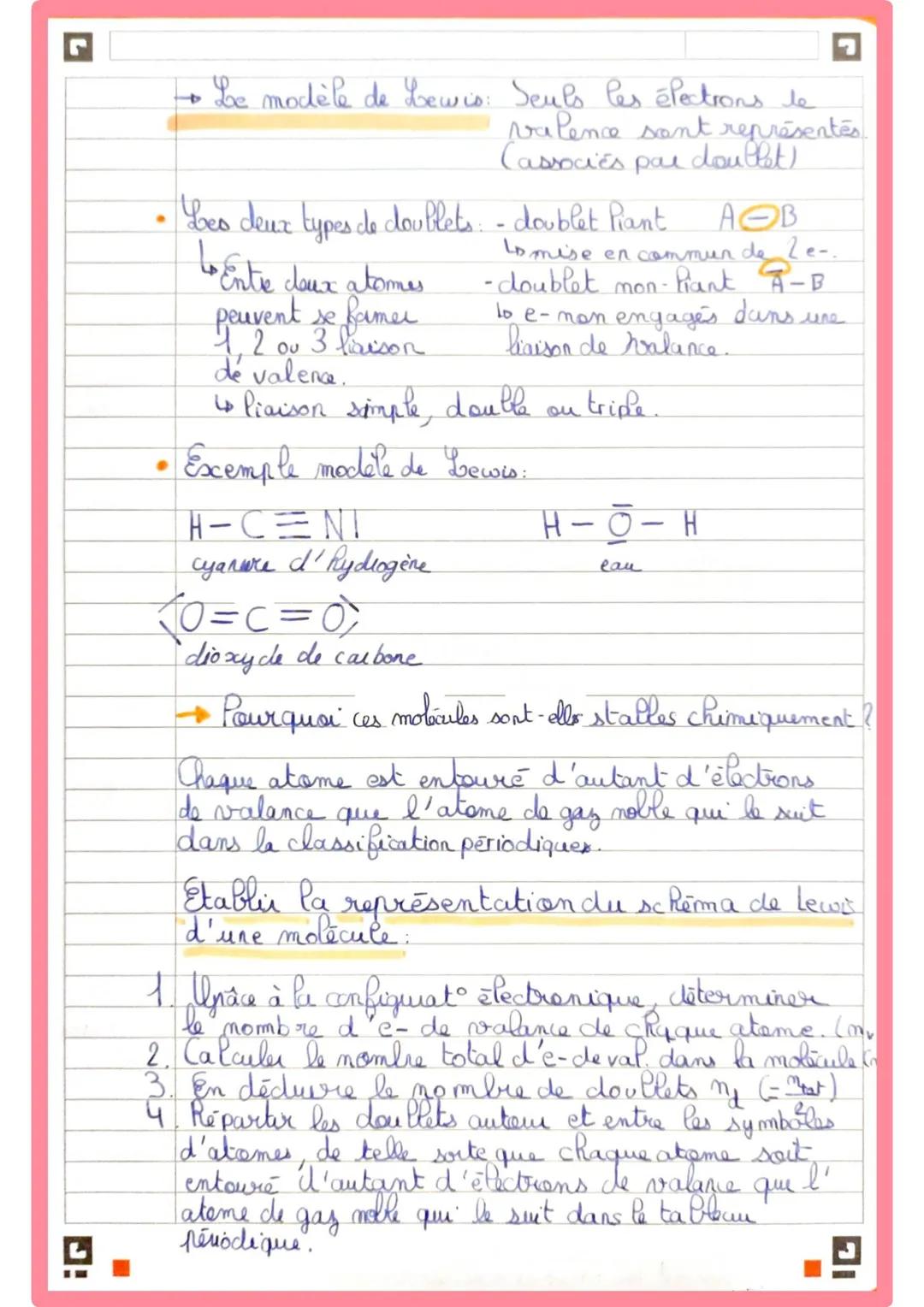 I
Physique - Chimie : évaluation - fiche révision
• Chapitre 8-De la structure à la polarité d'une
entité chimique.
1. Rappels de seconde.
t