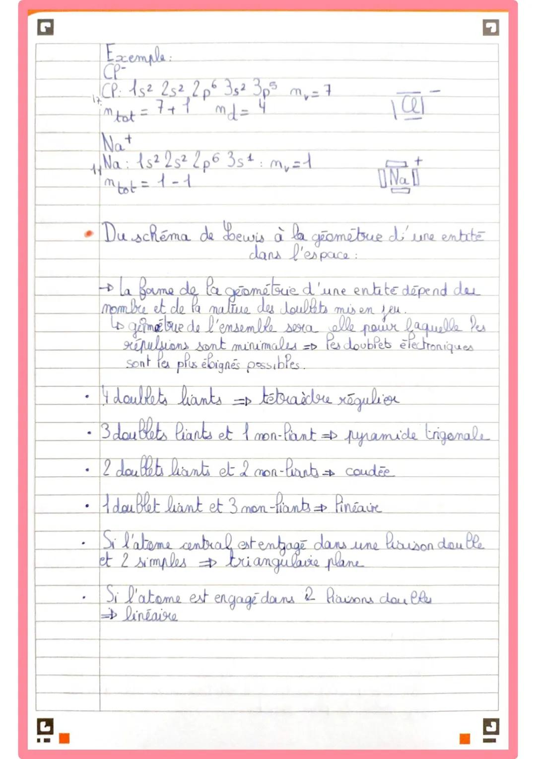 I
Physique - Chimie : évaluation - fiche révision
• Chapitre 8-De la structure à la polarité d'une
entité chimique.
1. Rappels de seconde.
t