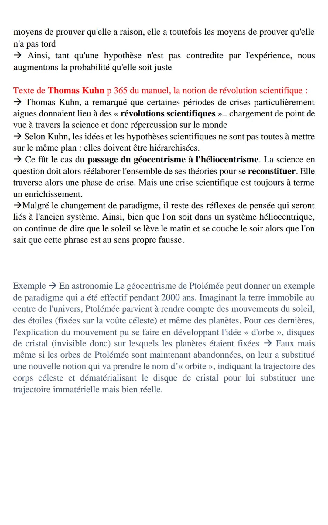 NOTION N°5 : LA SCIENCE
➜La science n'existe pas, seules les sciences, dans la diversité de leurs objets et
de leurs méthodologies, peuvent 