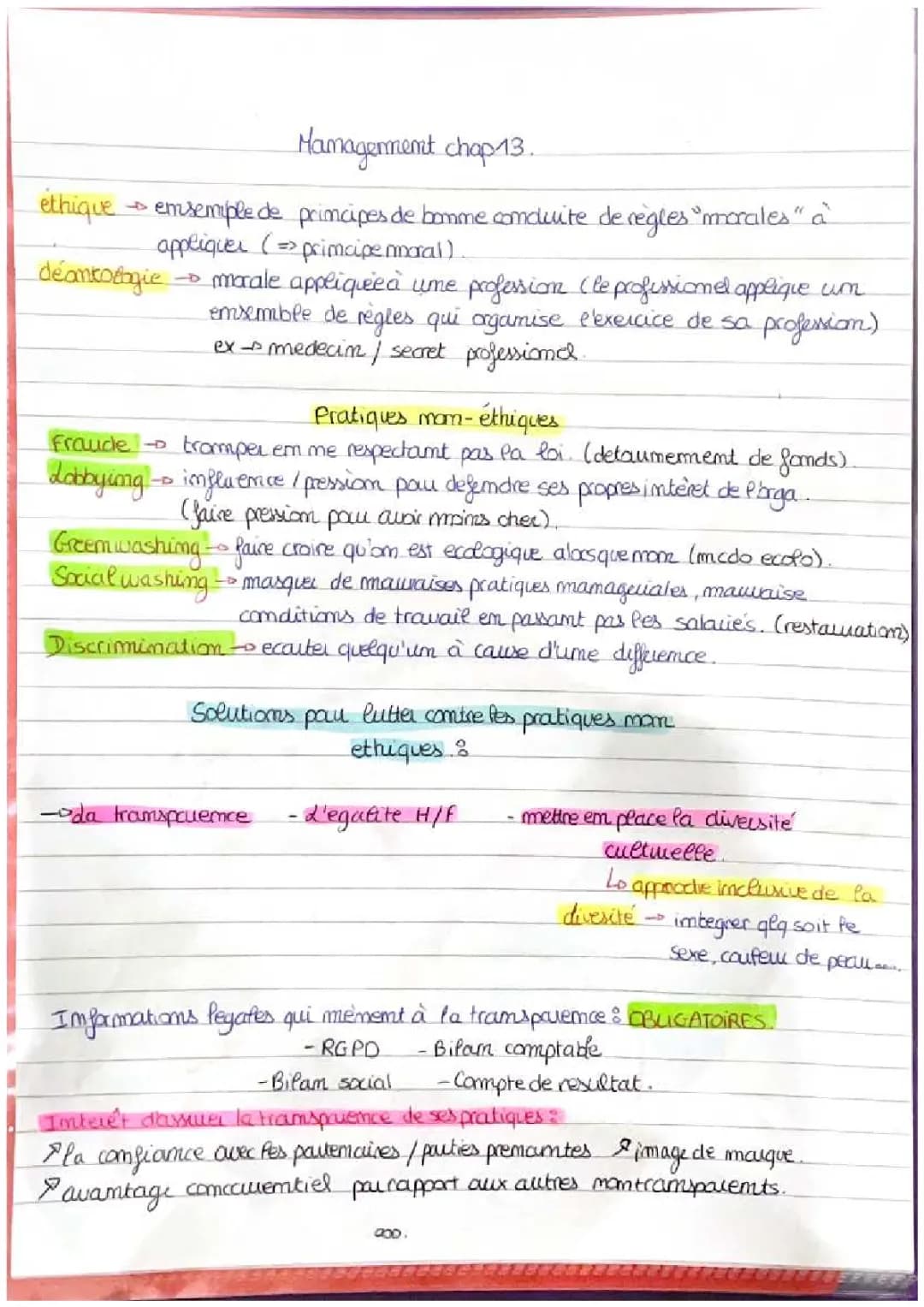 Management chapitre 13 terminale 