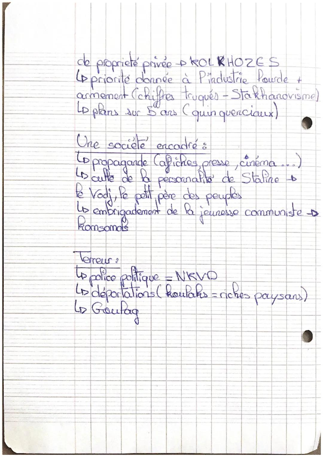 HISTOIRE
Lecon: a 'URSS et l'Affemagne Nazie :
Deux régimes blaktaires
7775227
I- L'URSS de Staffine
Dates:
•1917-Revolutions Russes
• 1922-