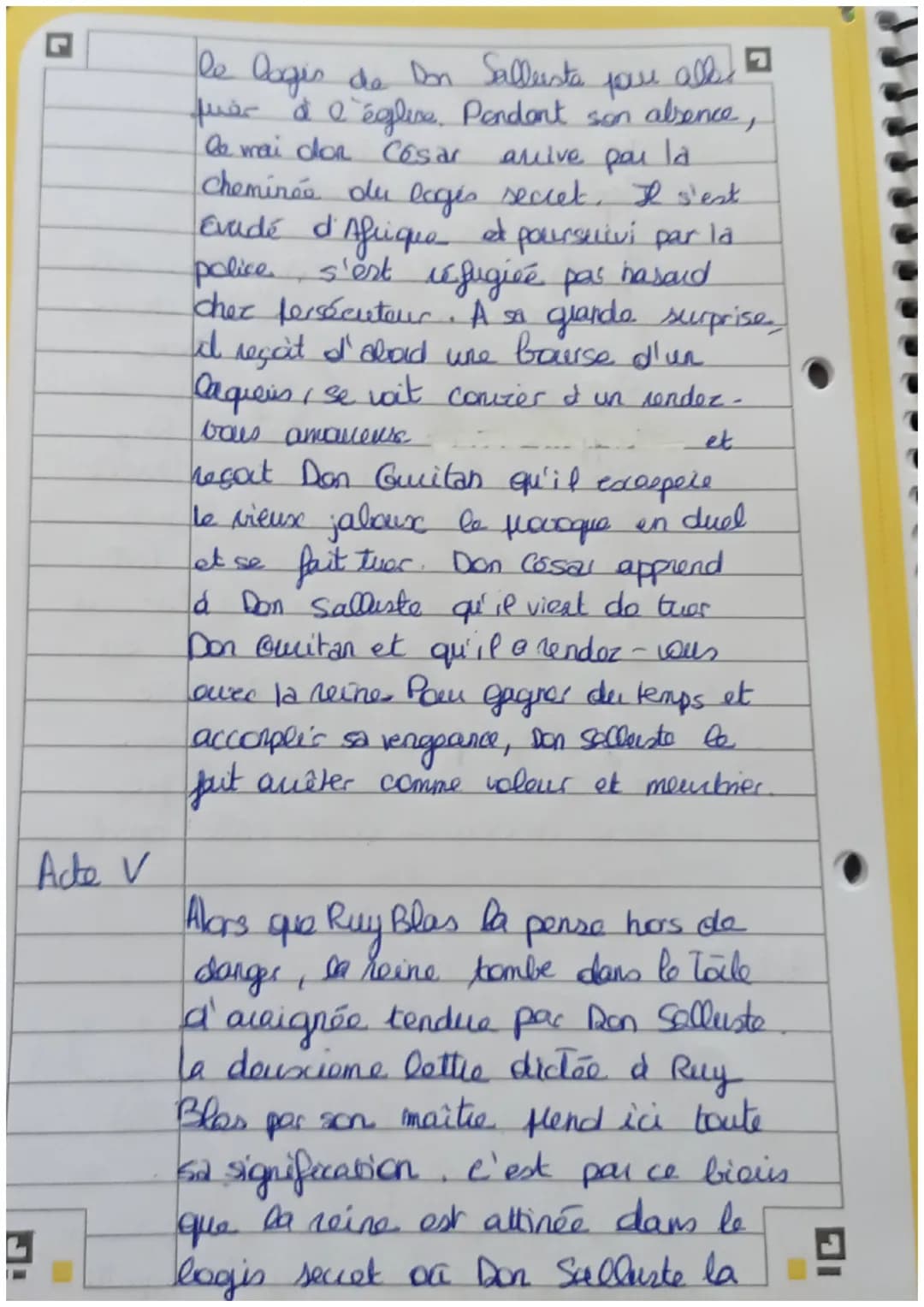 Resume Ruy Blas
Acte
Acte I
Acte II
par
Acto
t
Dom Salluste are vengeance contie
Ra Reire pour l'avoir condonne
Don Pasar
à l'escil. Son cou