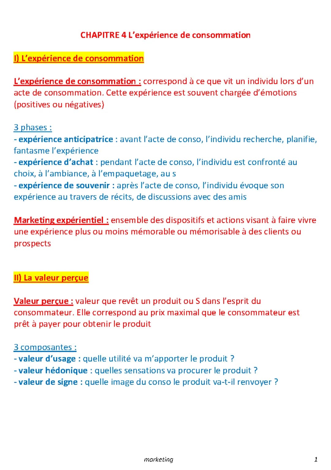 Expérience de Consommation et Valeur Perçue - Exemples et Définition pour STMG