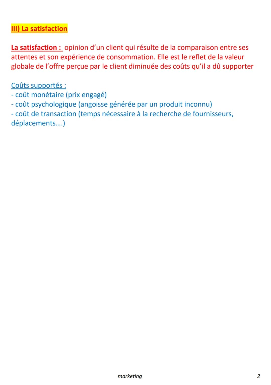 CHAPITRE 4 L'expérience de consommation
I) L'expérience de consommation
L'expérience de consommation : correspond à ce que vit un individu l