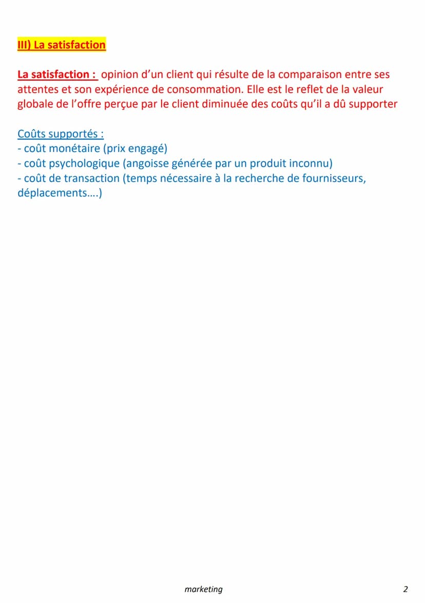 CHAPITRE 4 L'expérience de consommation
I) L'expérience de consommation
L'expérience de consommation : correspond à ce que vit un individu l
