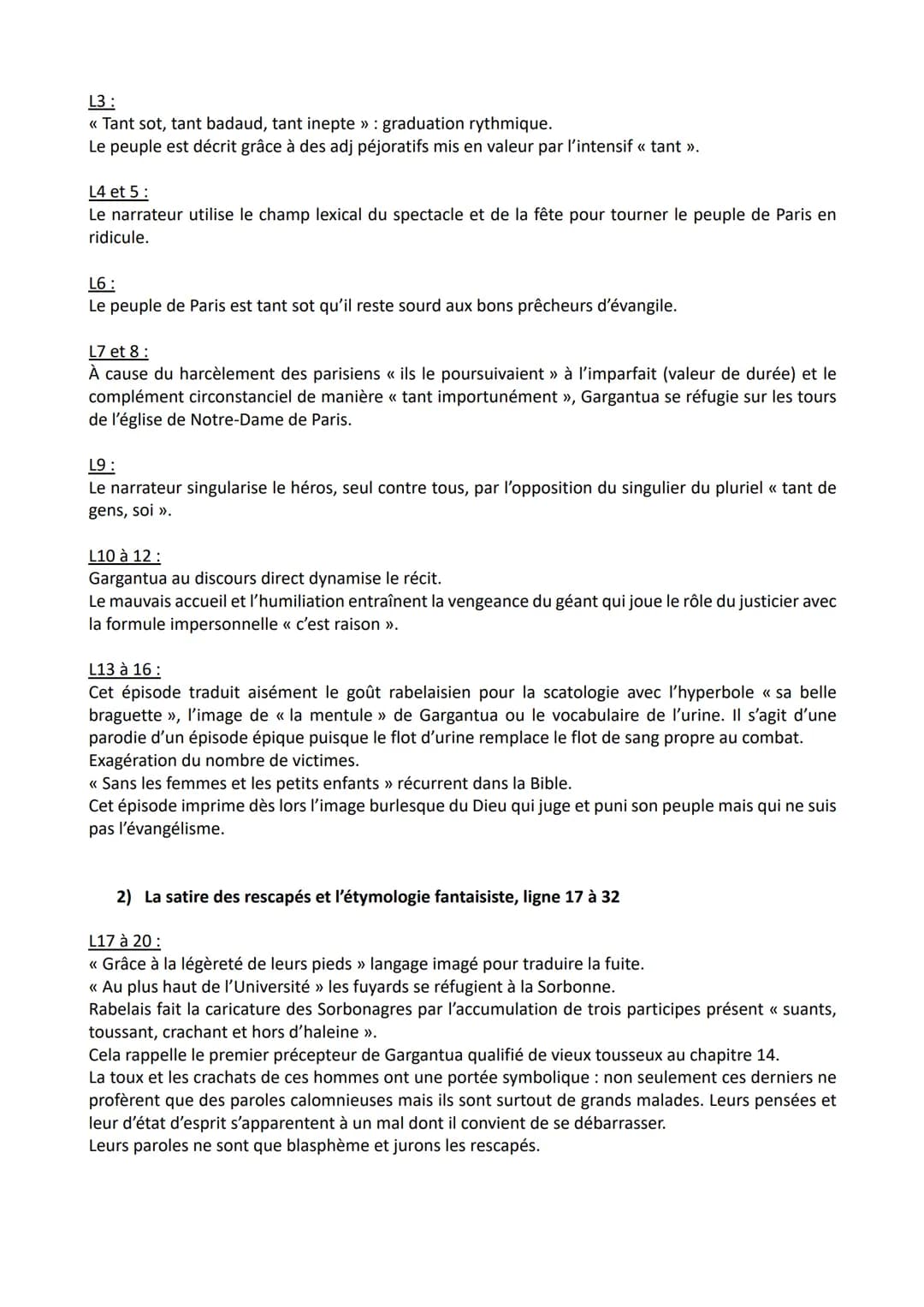 Introduction
EL 2
<< Chapitre 17 », Gargantua, François Rabelais
Contextualisation
de l'œuvre :
Après le succès de Pantagruel, premier roman