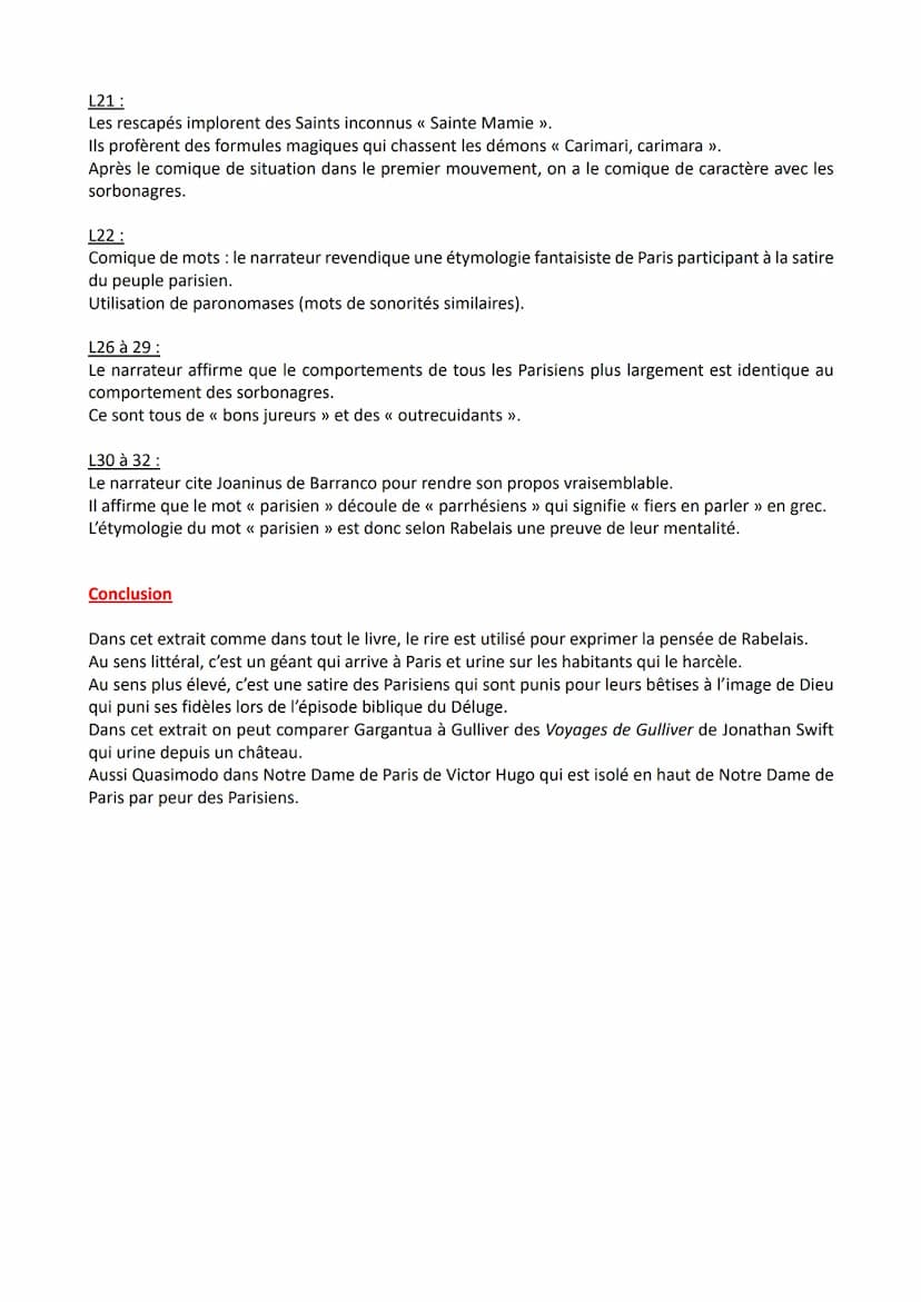 Introduction
EL 2
<< Chapitre 17 », Gargantua, François Rabelais
Contextualisation
de l'œuvre :
Après le succès de Pantagruel, premier roman
