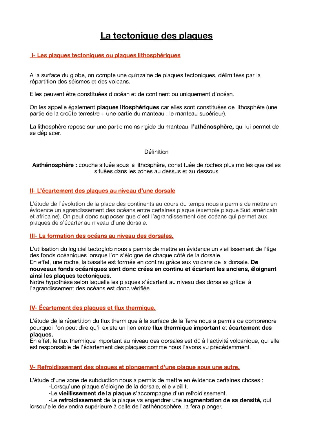 Plaques tectoniques 