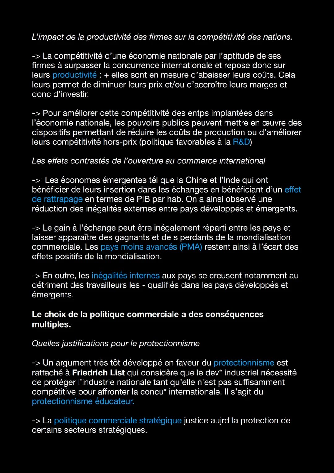 Chapitre 1 : Quels sont les fondements du
commerce international ?
Certains facteurs expliquent la progression des échanges
internationaux.
