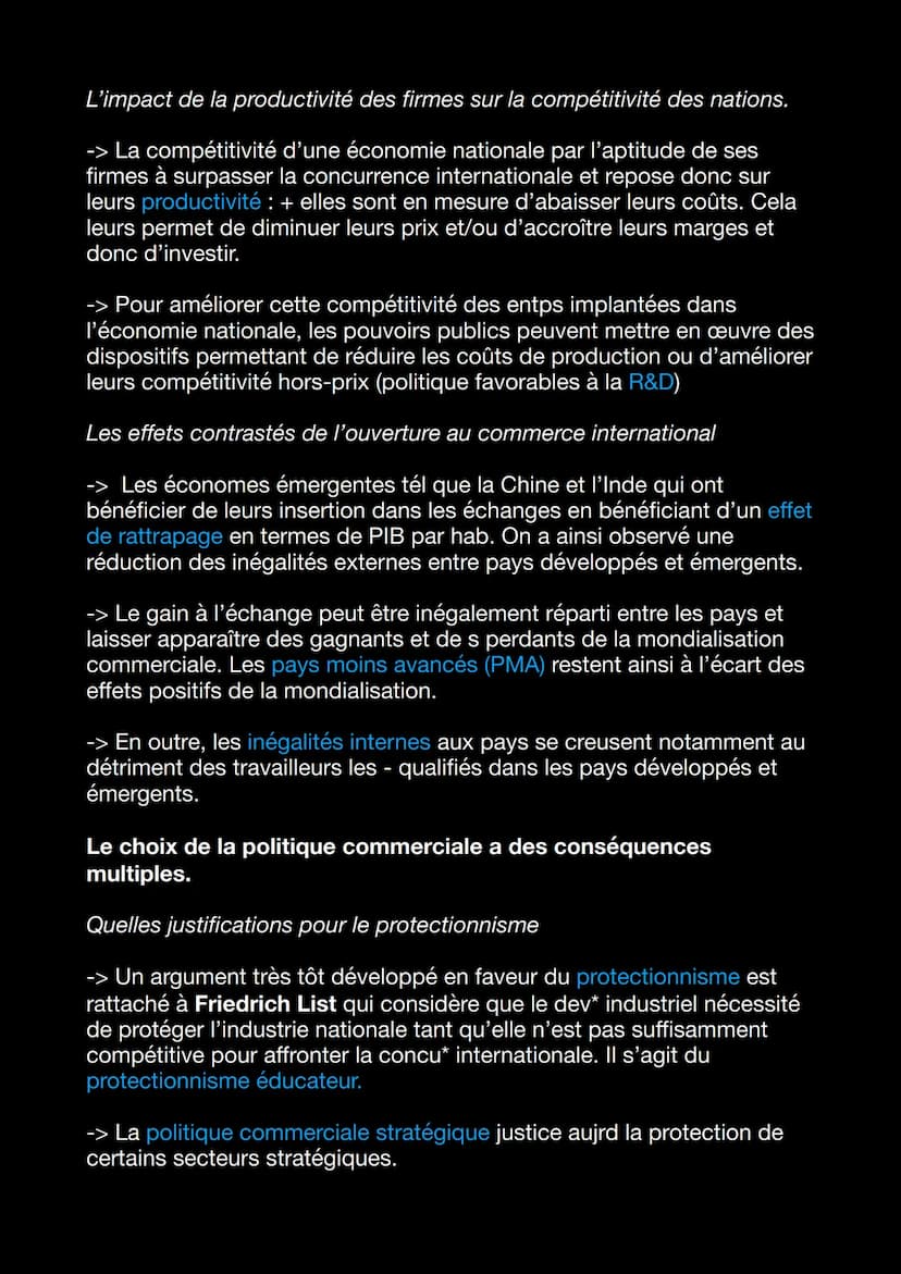 Chapitre 1 : Quels sont les fondements du
commerce international ?
Certains facteurs expliquent la progression des échanges
internationaux.
