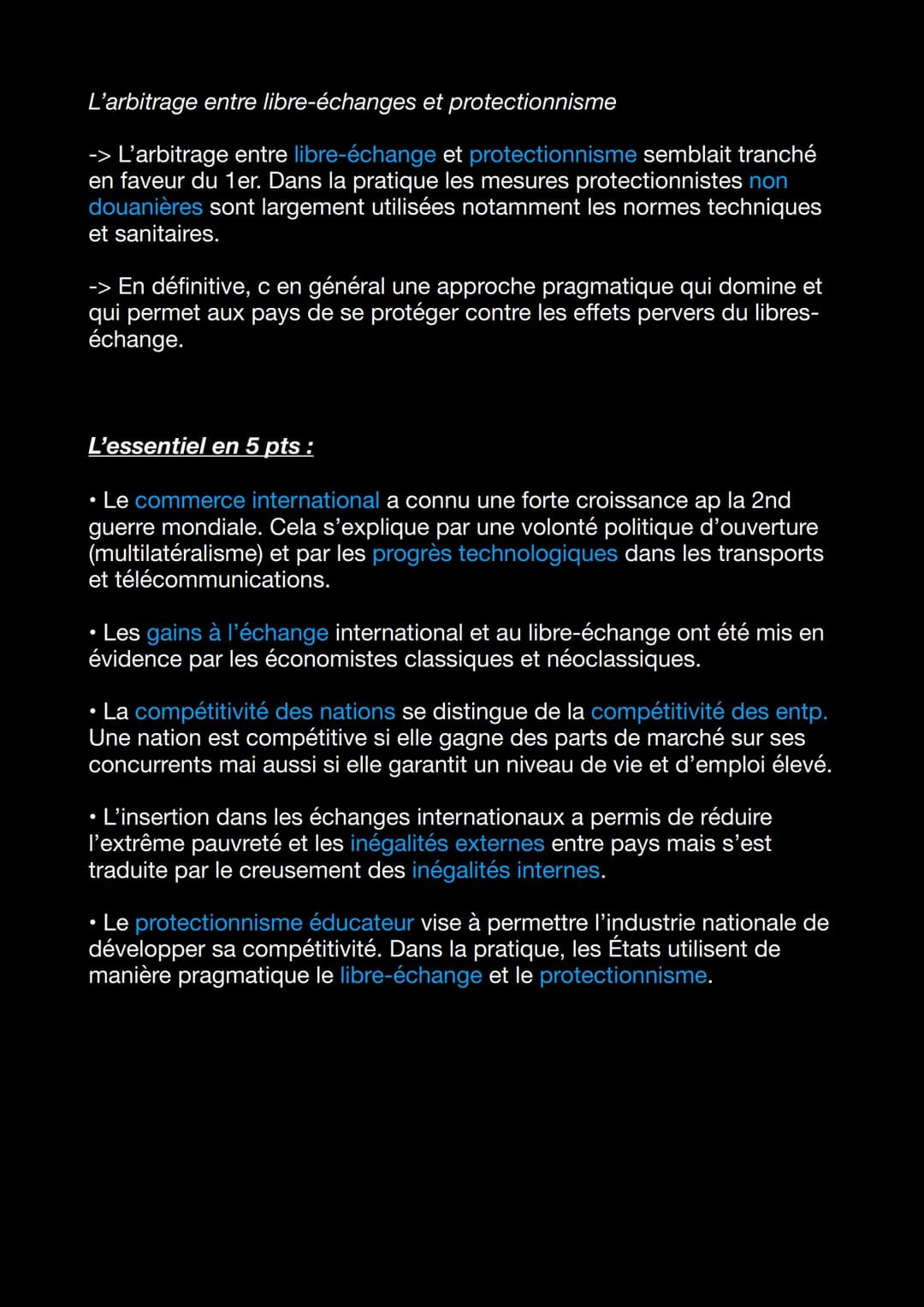 Chapitre 1 : Quels sont les fondements du
commerce international ?
Certains facteurs expliquent la progression des échanges
internationaux.
