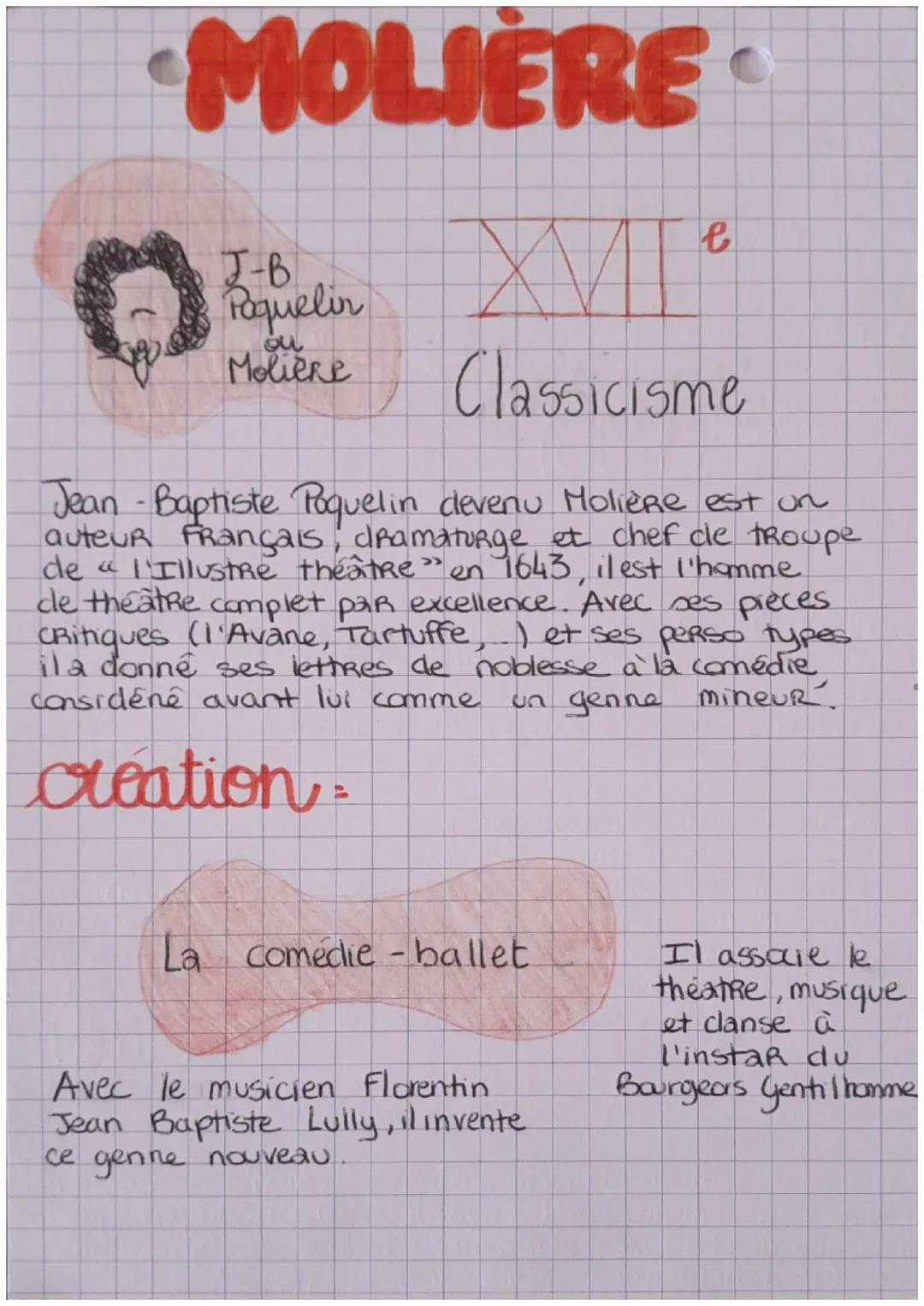 # MOLIERE

J-B
Paquelin
ou
Molière

Classicisme

Jean-Baptiste Poquelin devenu Molière est un
auteur Français, dramaturge et chef de troupe
