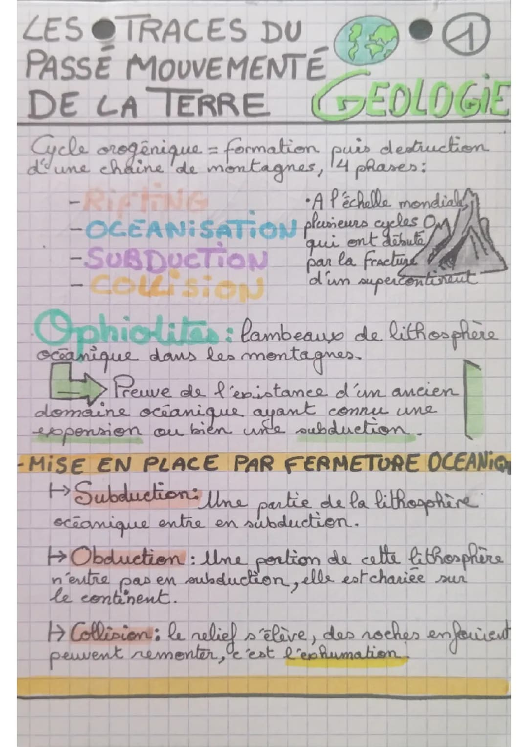 Les traces du passé mouvementé de la terre