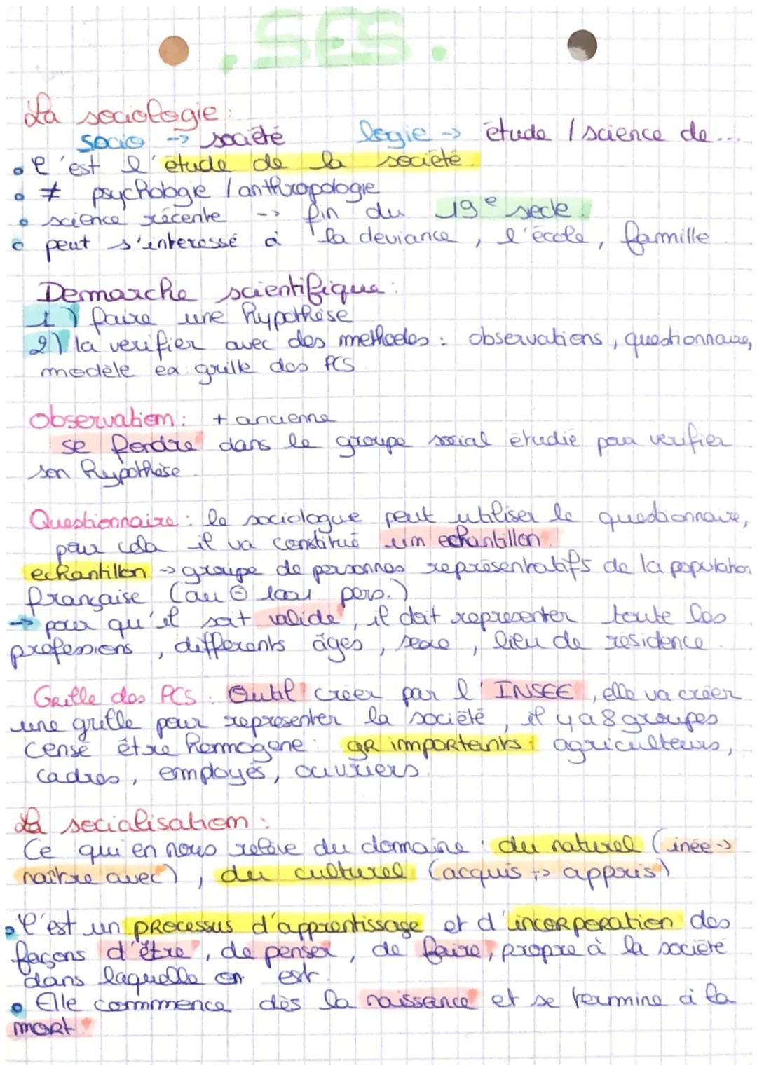 La sociologie
Socio société
legie étude / science de.....
•e'est l'etude de la société.
•≠ psychologie / anthoxapologie
O
e science récente 