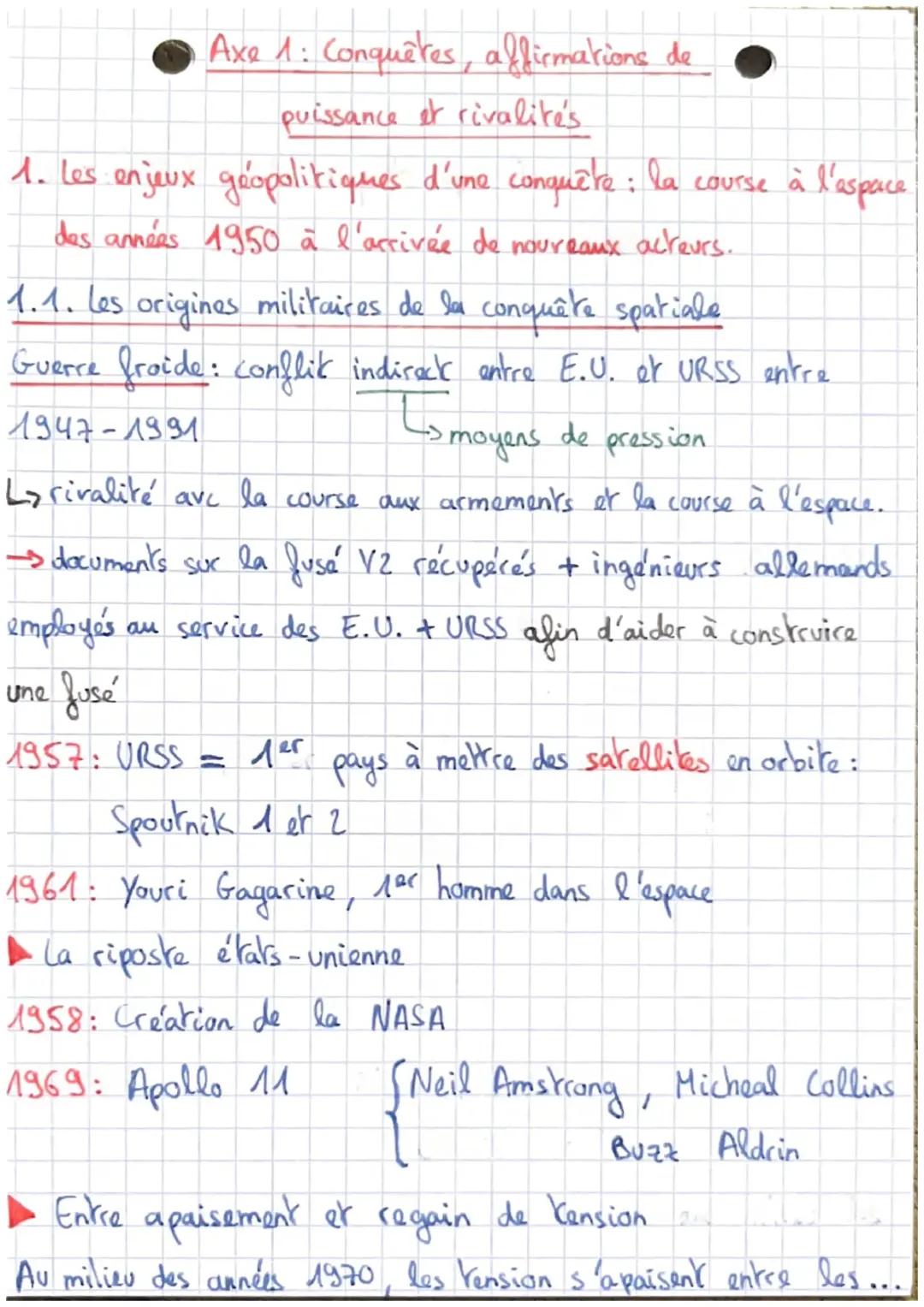 Thème 3 : Axe 1 - Conquêtes et Puissances Mondiales