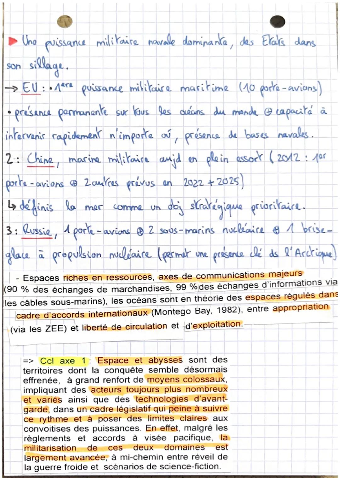 Axe 1: Conquêtes, affirmations de
puissance et rivalite's
1. Les enjeux géopolitiques d'une conquête : la course à l'espace.
des années 1950
