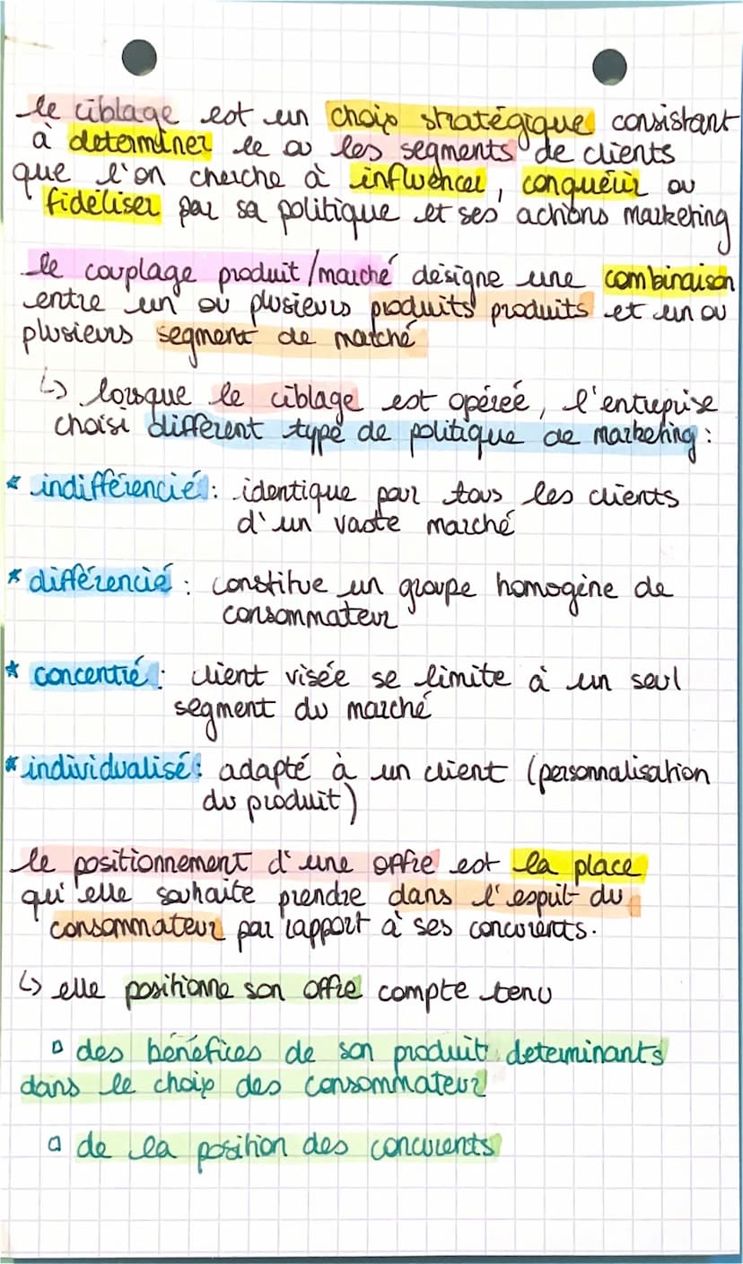 chap 1
112
Les choix possible de l'offell merca
segmenter le marché consiste à identifiee
ou sein de la demande globale, des groupes
de clie