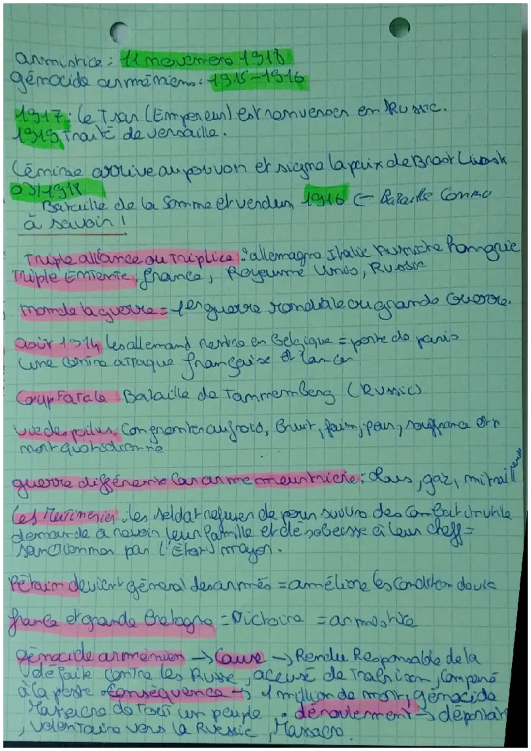 Histone
p1
den guerre mondiale
Dégumition
Guerre de Mouvement: manoeuvre rapide destimes
a surprendre l'èmmemic.
Tranchée: Long fosse creuse