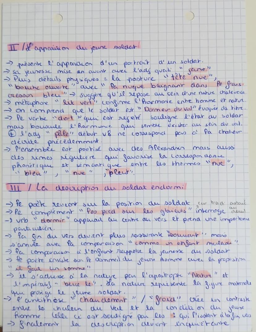 Le Dormeur du Val
du recueil
,
Arthur Rimbaud
Cahier de Donai
-> Cet extrait
"Le Dormeur du Val ", il
du for objet d'étude consacré
- If est