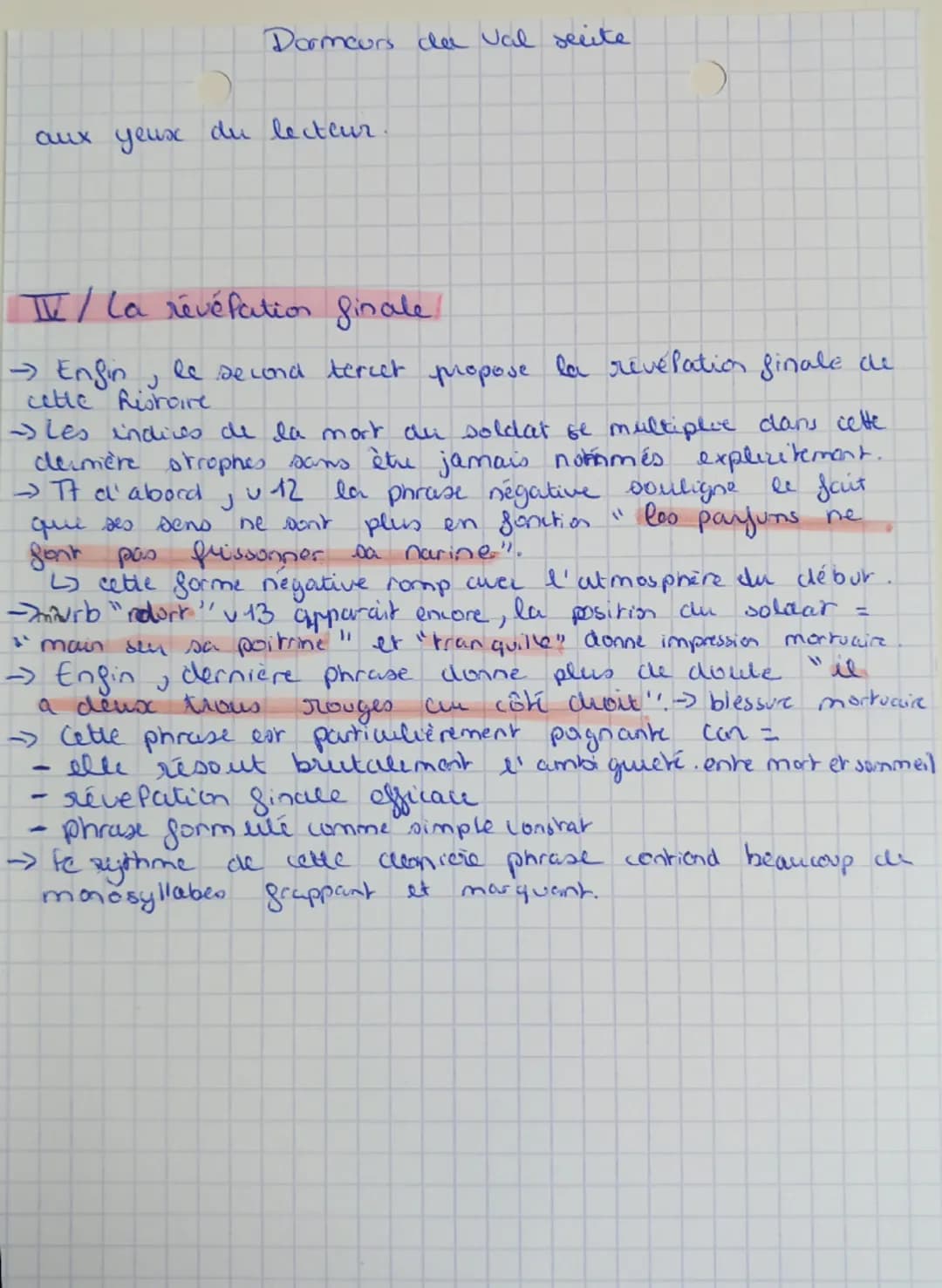 Le Dormeur du Val
du recueil
,
Arthur Rimbaud
Cahier de Donai
-> Cet extrait
"Le Dormeur du Val ", il
du for objet d'étude consacré
- If est