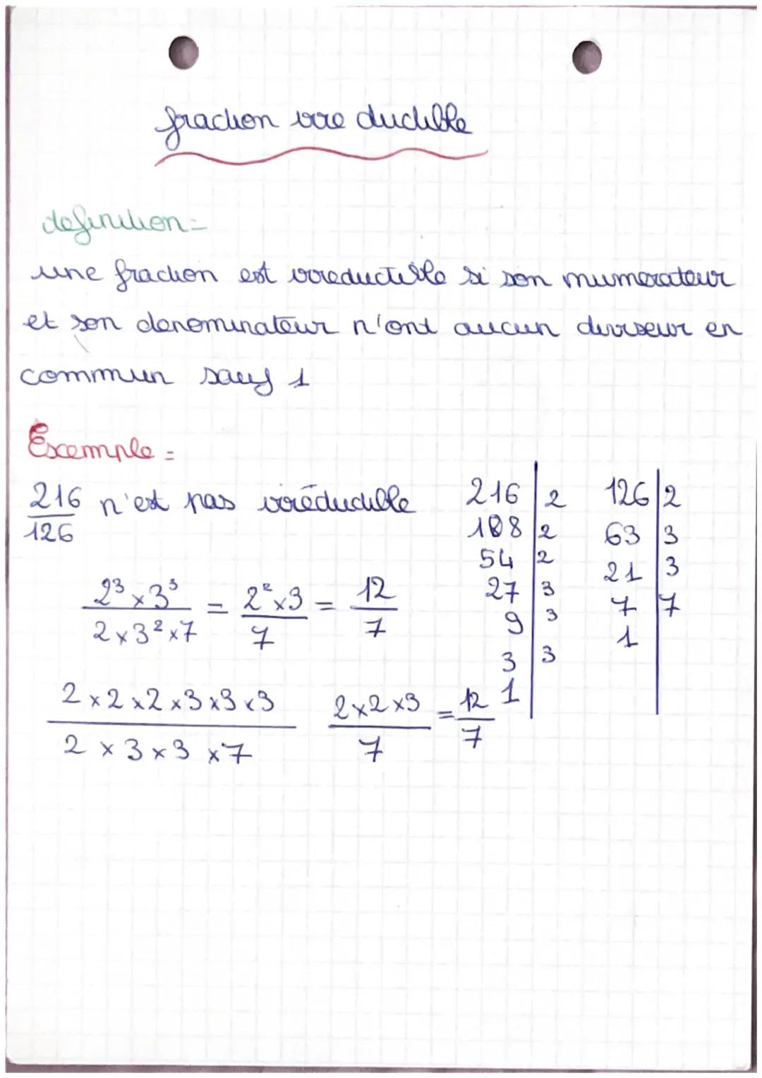 (Maths)
decomposition en facteur premier
tous les nombres plus grand que deux ont
un decomposition en facteur paemer qui est
unique
terme d'
