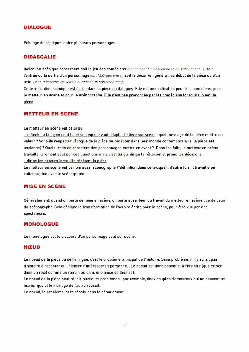 ACTE
Petit lexique du théâtre
Une pièce de théâtre est généralement divisée en plusieurs actes (les pièces classiques comportent trois ou
ci