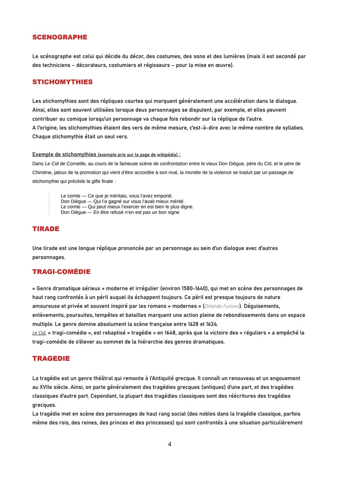 ACTE
Petit lexique du théâtre
Une pièce de théâtre est généralement divisée en plusieurs actes (les pièces classiques comportent trois ou
ci