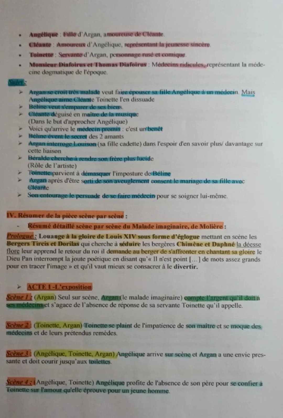 Fiche de Révision Complète : "Le Malade imaginaire" de Molière
1. Contexte de l'Euvre
•
•
•
Auteur: Jean-Baptiste Poquelin, dit Molière
° Né