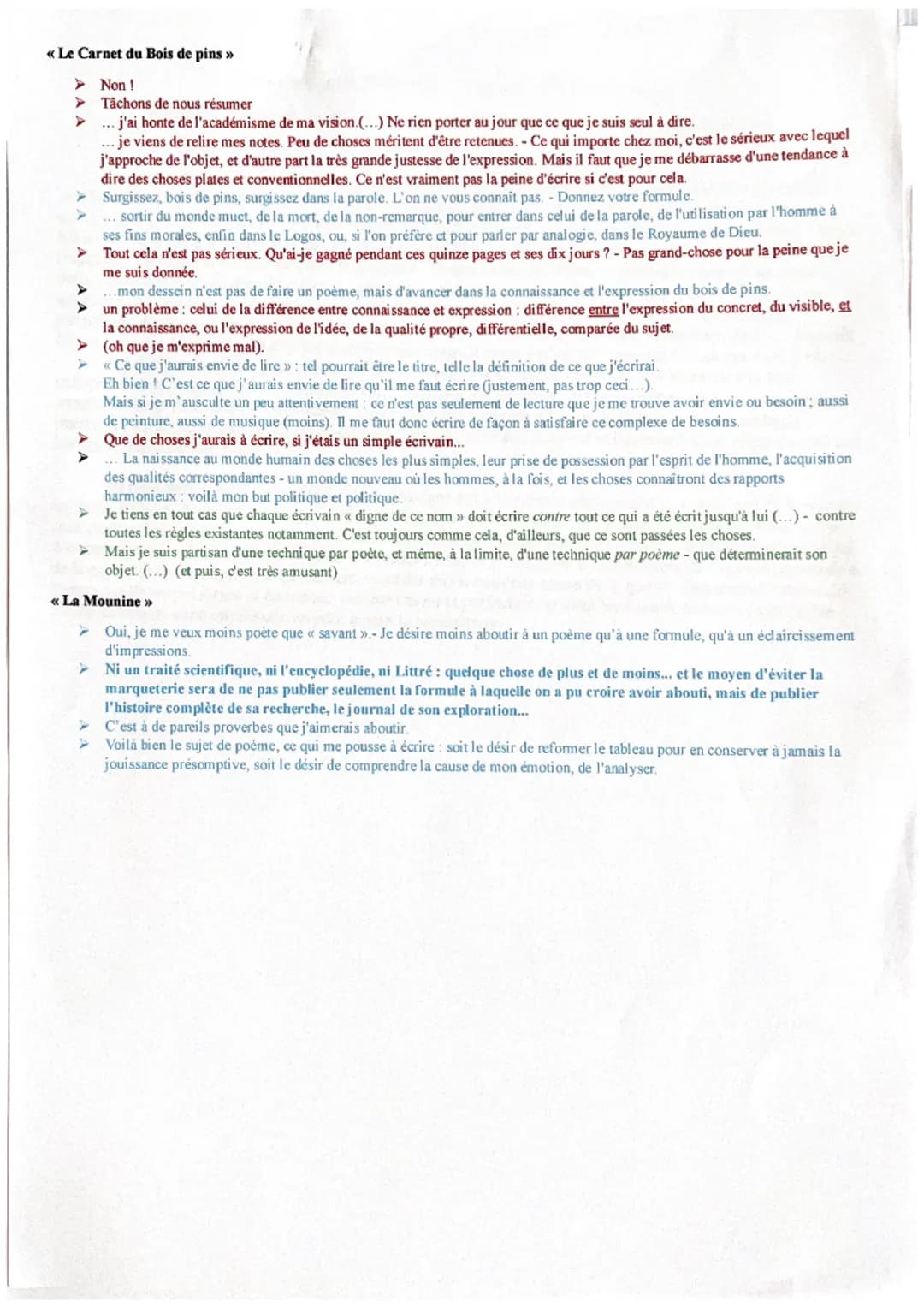 Quelques citations de La Rage de l'expression
méthode projet autocommentaires
<< Berges de la Loire >>>
>
ne sacrifier jamais l'objet de mon