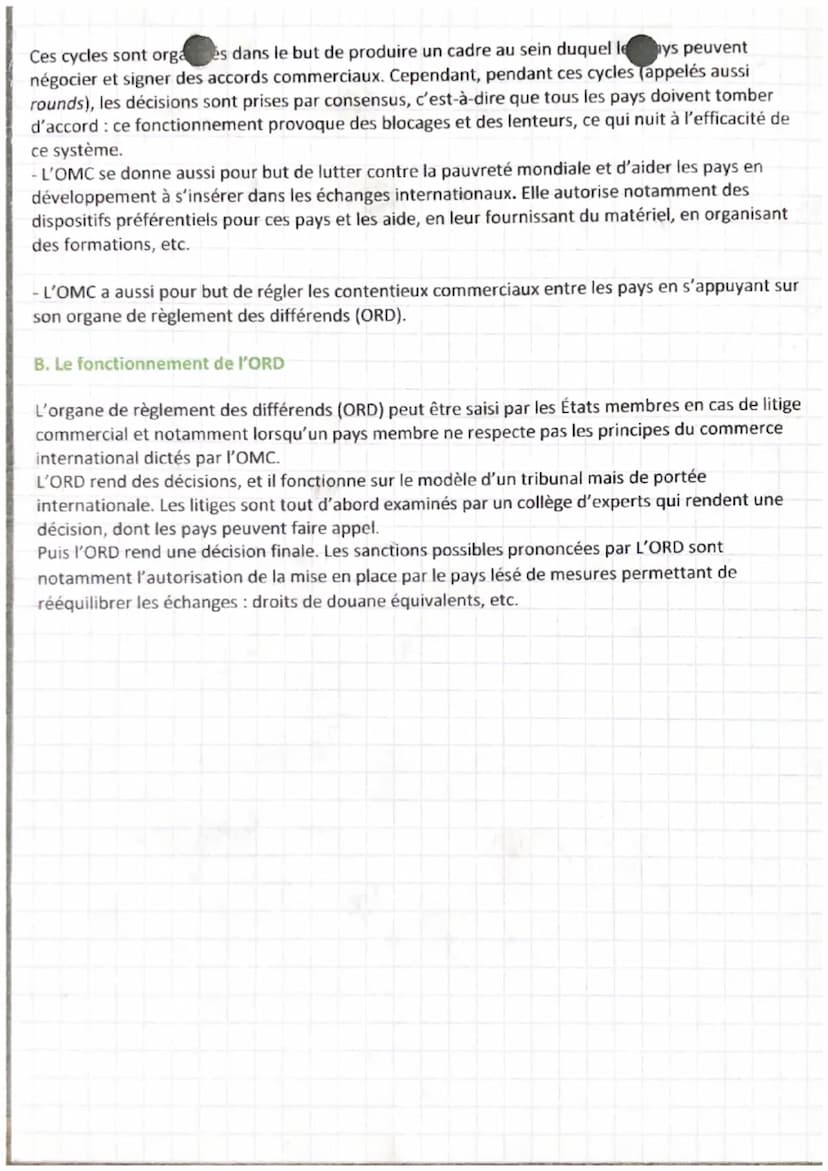 économie
chapitre 8
Chap 8: Les politiques commerciales et l'organisation mondiale des échanges
L'Organisation mondiale du commerce (OMC) su