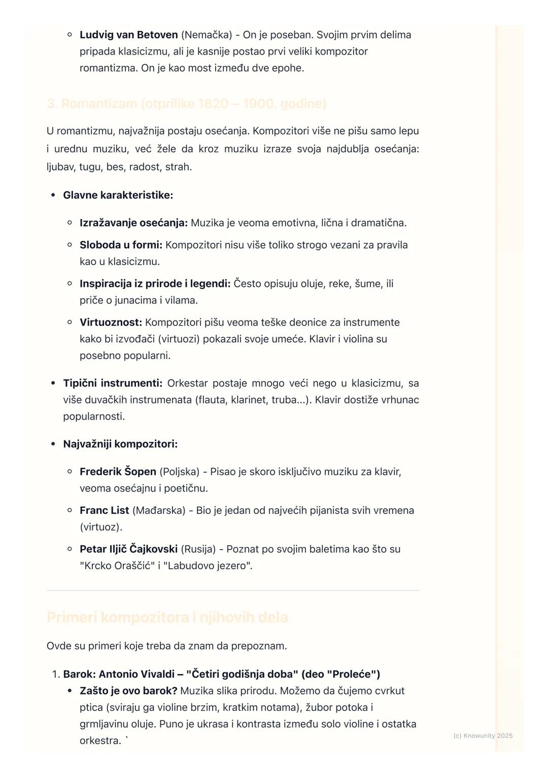 # Muzičke epohe

Uvod u muzičke epohe

Muzika se kroz istoriju stalno menjala. Kao što su se menjali odeća, slike i
građevine, tako se menja