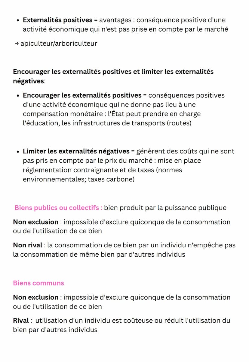 ECO
Les défaillances de marché : Une défaillance du marché désigne une
situation où le marché n'est pas efficace puisqu'il n'aboutit pas à l