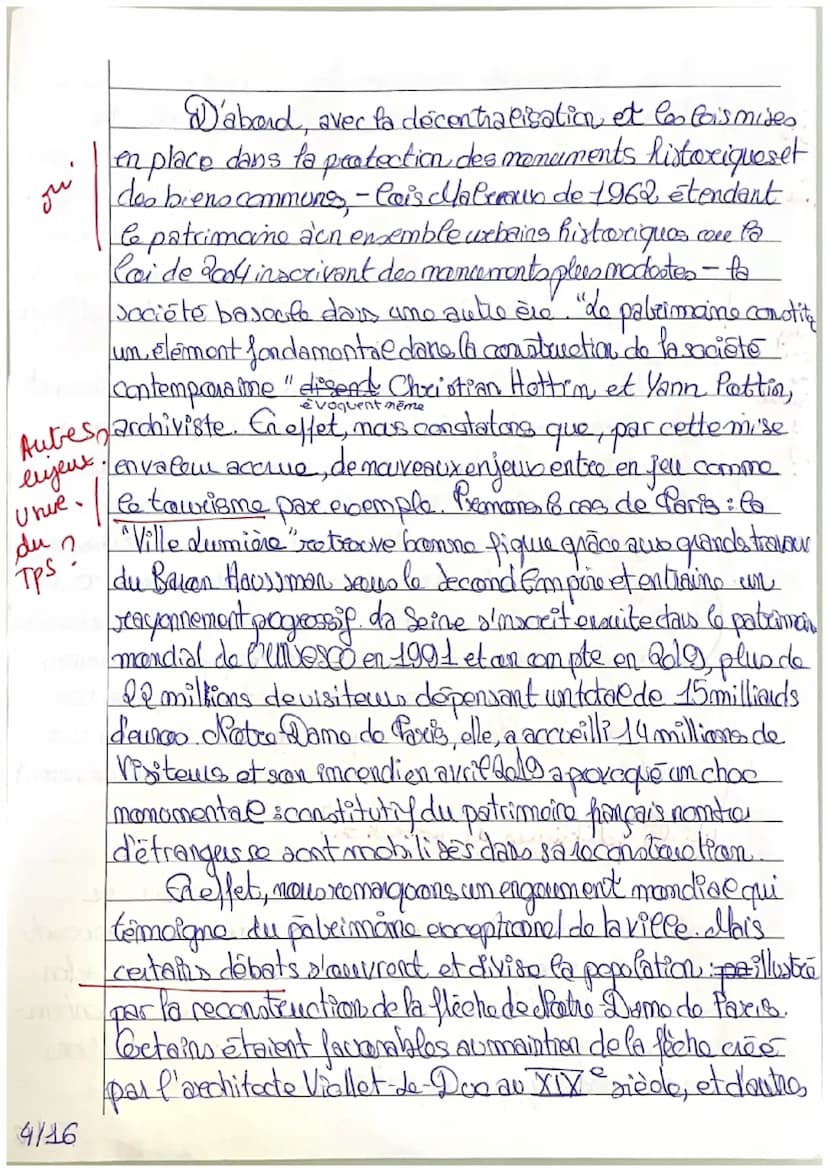 Note:
'
Partie 1: da protection du
patrimoine, entre valorisation
et tensions
3 Proceit en 1872 à
veexemple.etu
as construits par
identite-s
