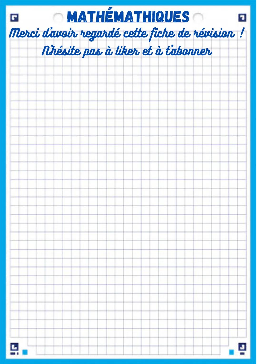G
I-Définition
n désigne un nombre entier positif non il et a est un nombre relatif.
n
MATHÉMATHIQUES
fiche de révision chapitre
4: Puissanc