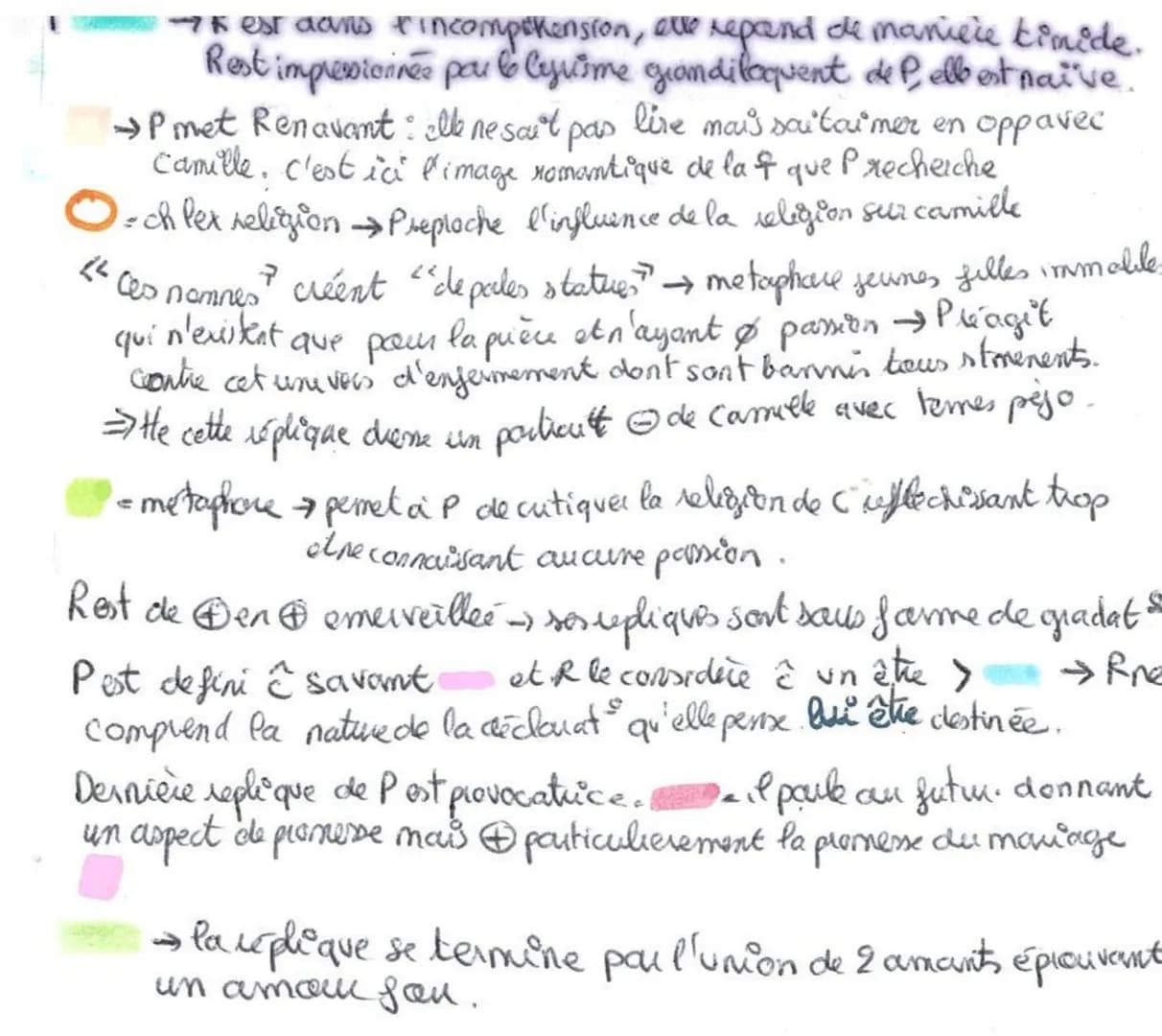 Texte 11: On ne badine pas avec l'amour, Musset, Acte III scène 3:
Camille, lisant.: Perdican me demande de lui dire adieu, avant de partir,