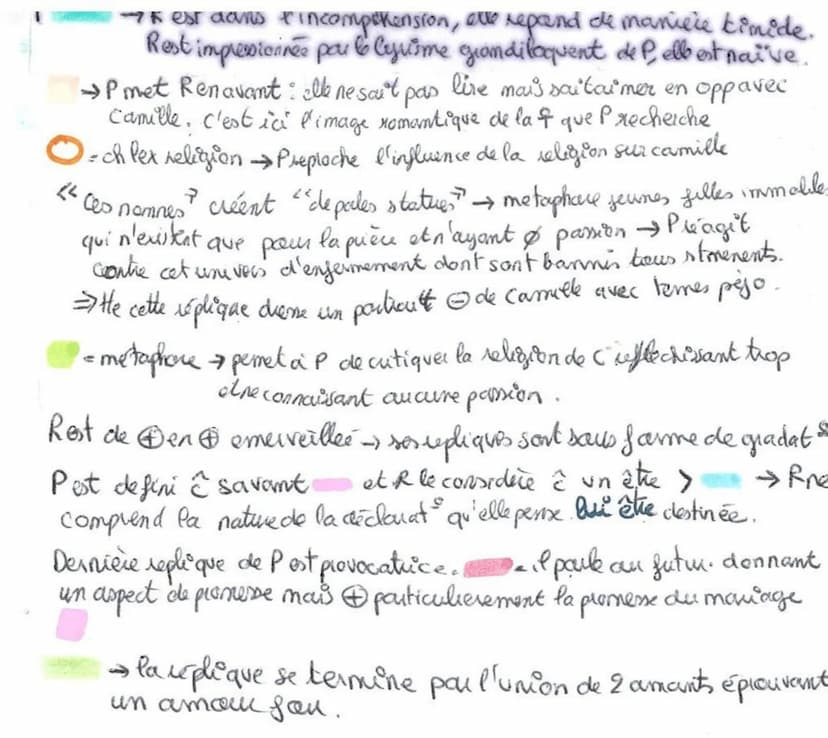 Texte 11: On ne badine pas avec l'amour, Musset, Acte III scène 3:
Camille, lisant.: Perdican me demande de lui dire adieu, avant de partir,