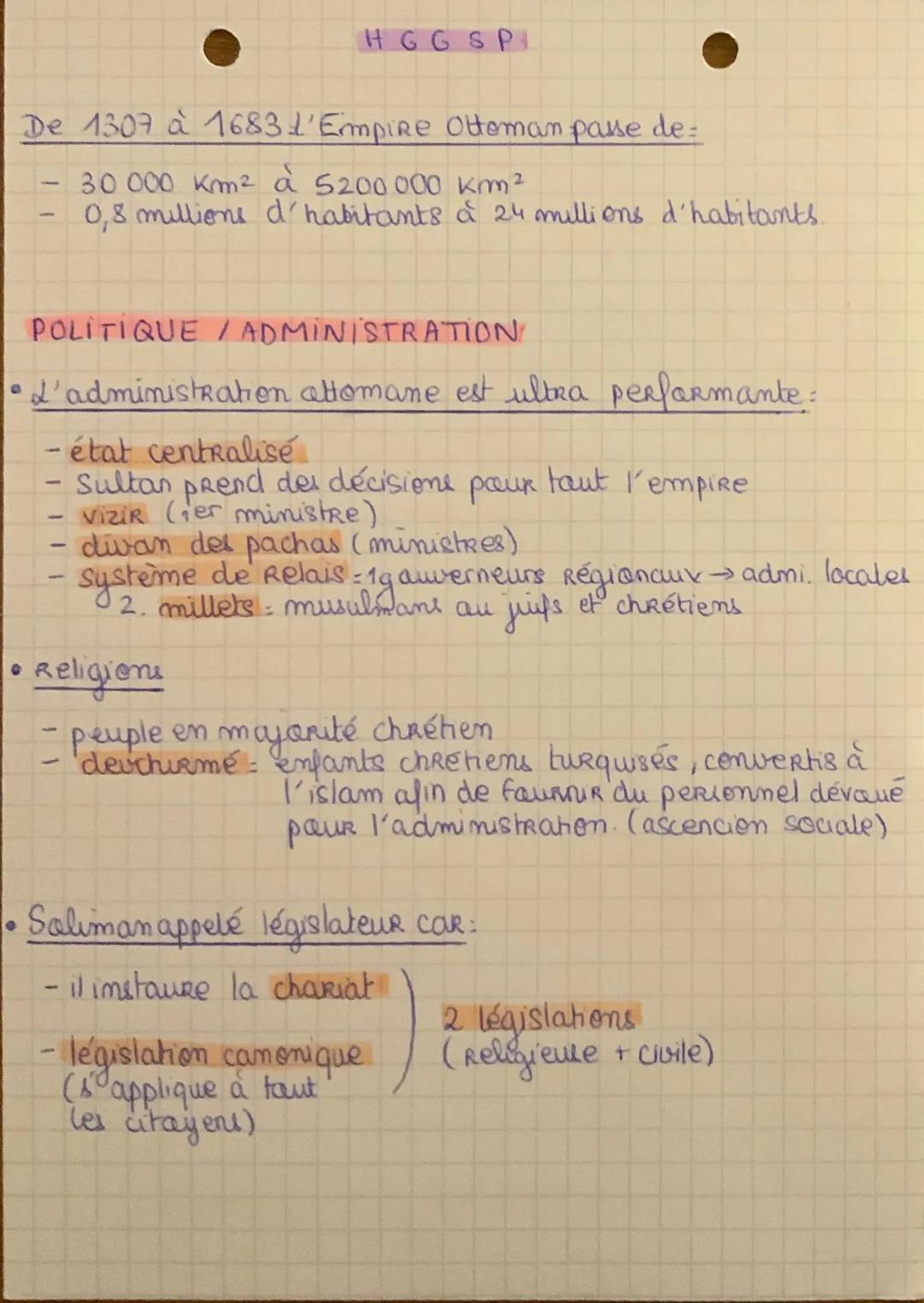 A) HISTOIRE
1300 création de la principauté attomane (autonome)
(CRéée par les seldjoukides, des turcs / elle s'
appelle attomane car son fo