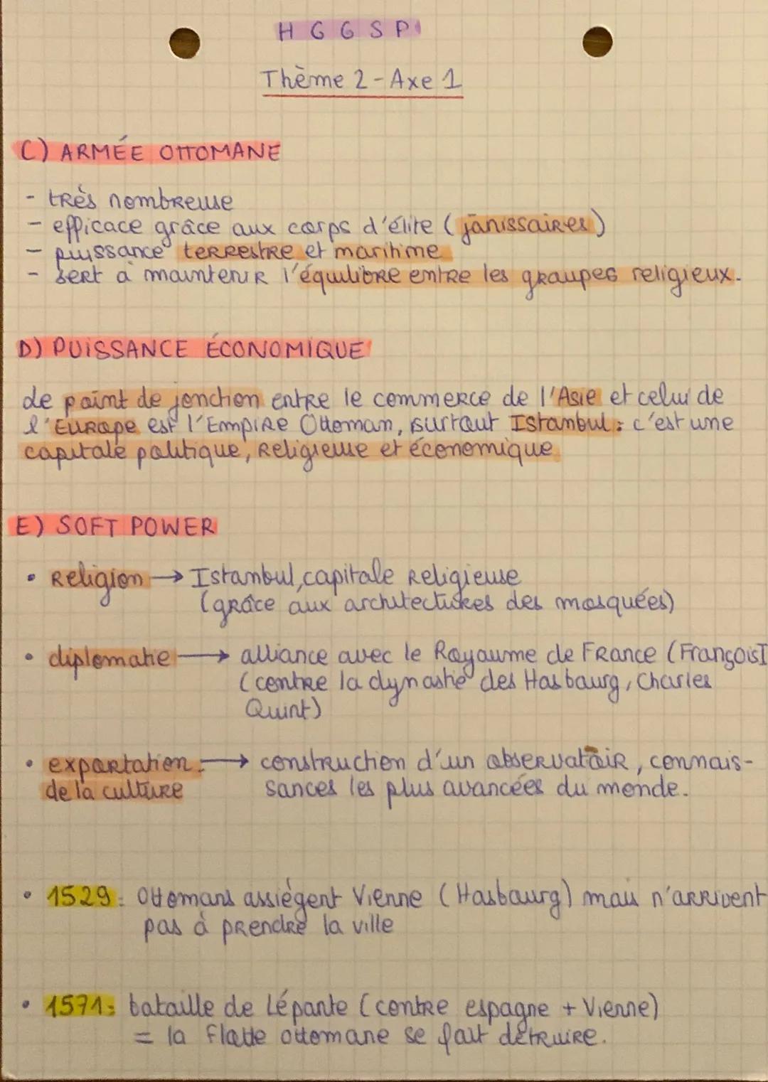 A) HISTOIRE
1300 création de la principauté attomane (autonome)
(CRéée par les seldjoukides, des turcs / elle s'
appelle attomane car son fo