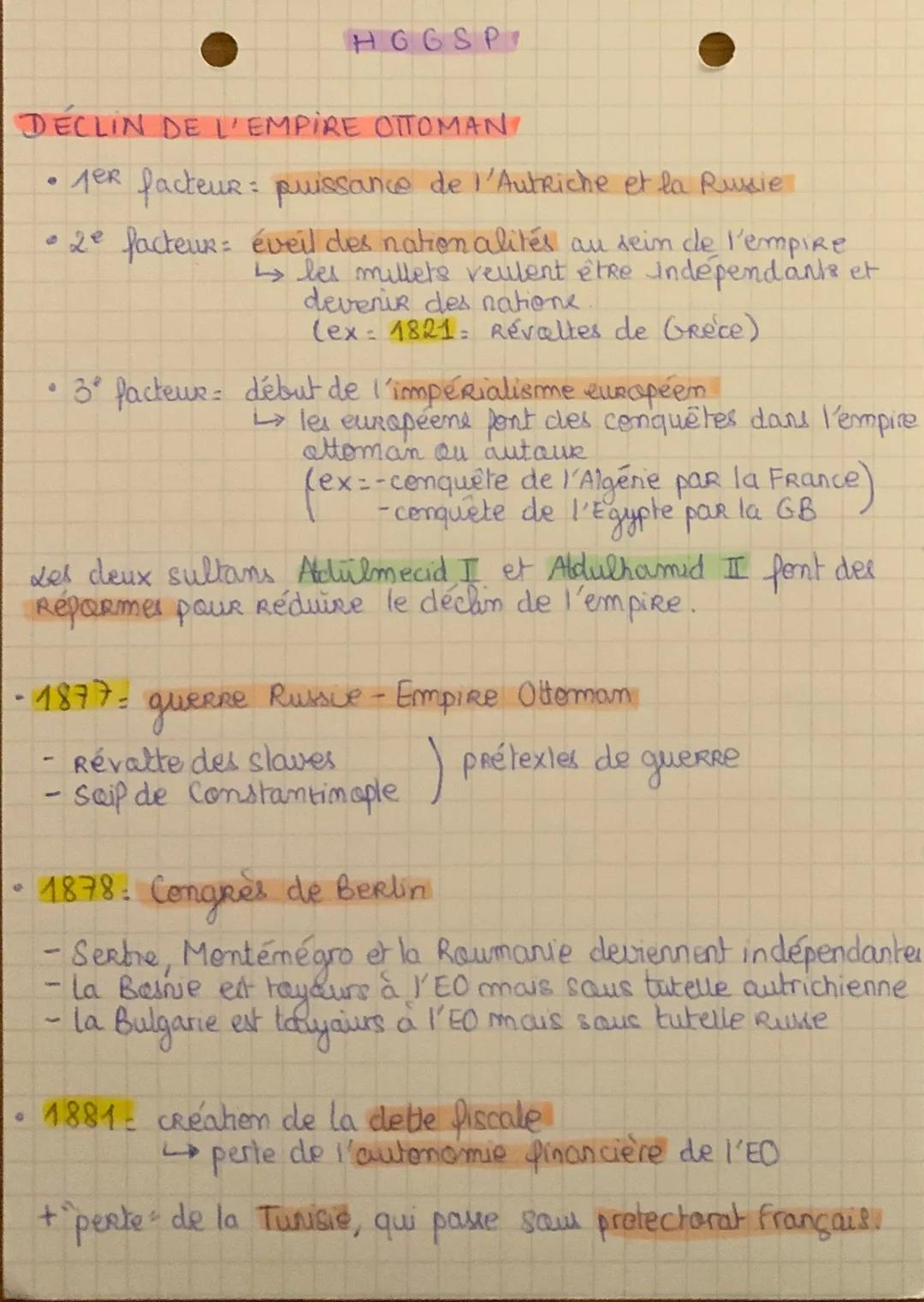 A) HISTOIRE
1300 création de la principauté attomane (autonome)
(CRéée par les seldjoukides, des turcs / elle s'
appelle attomane car son fo