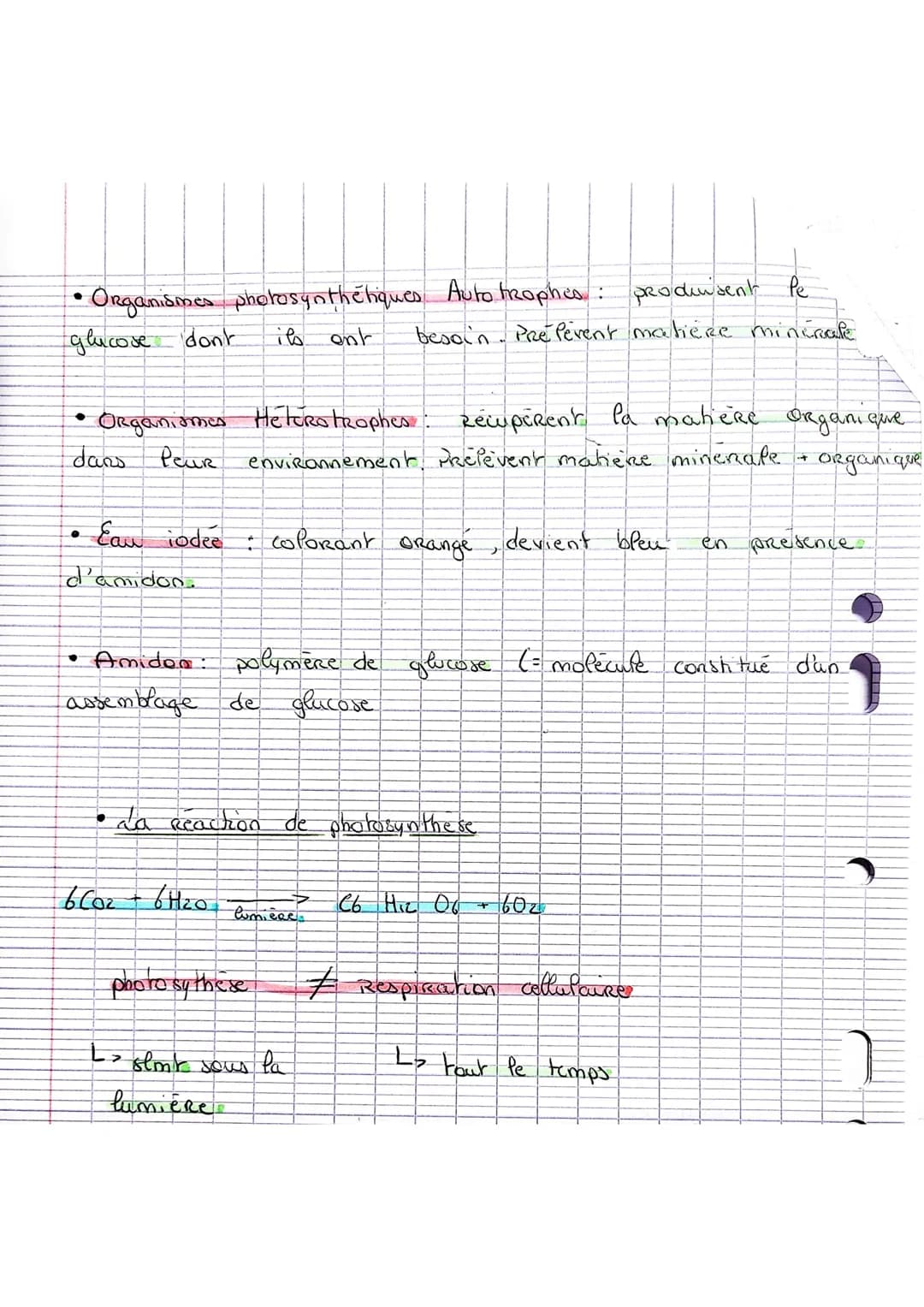 Fiche de Revision n°2 SUT
Chap. 2 le metabolisme
I-va Respiration cellulaire
• Reaction de la Respiration cellulare: C6 H12 O6 + 602 - 6 CO₂